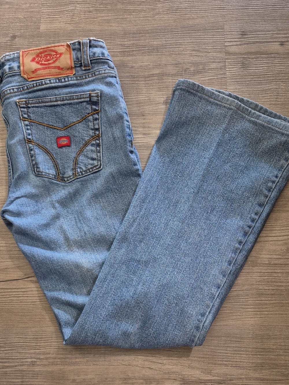 Dickies Women's Light Blue Boot Cut Jeans. Size 11